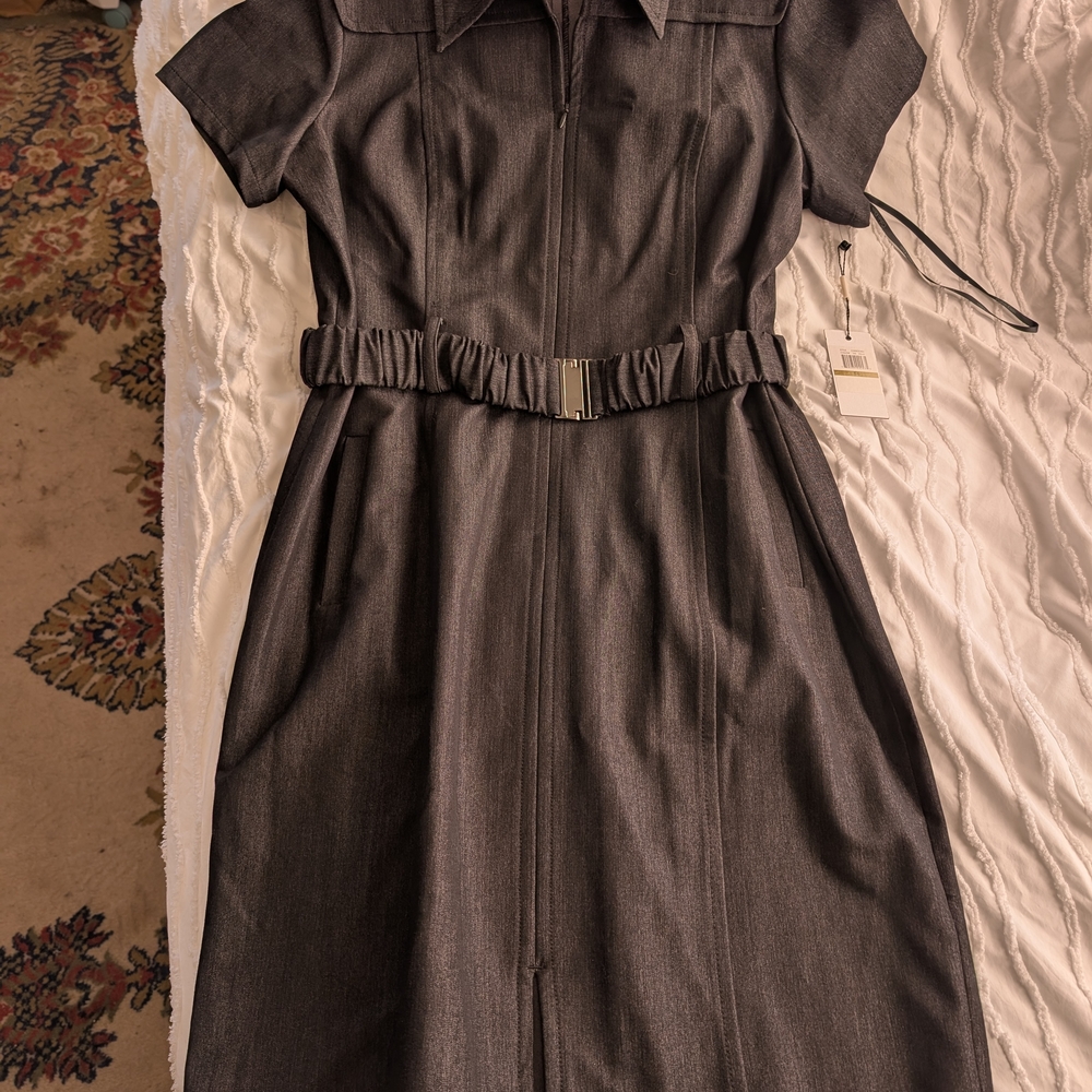 Calvin Klein Charcoal Midi Dress